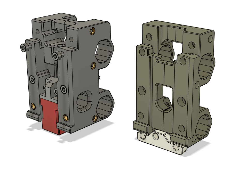 Voron legacy shorter X Carriage with klicky NG