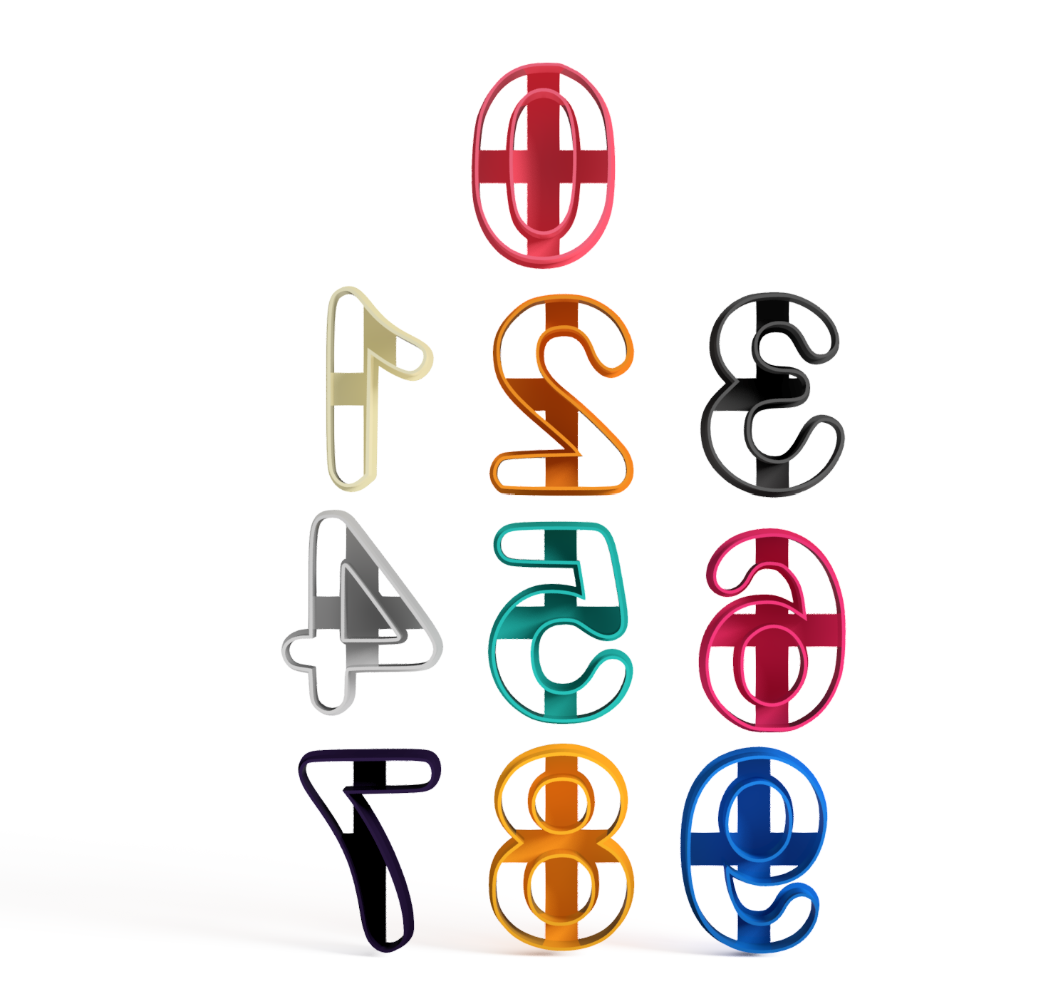 Cookie cutters Numbers (Set 1)