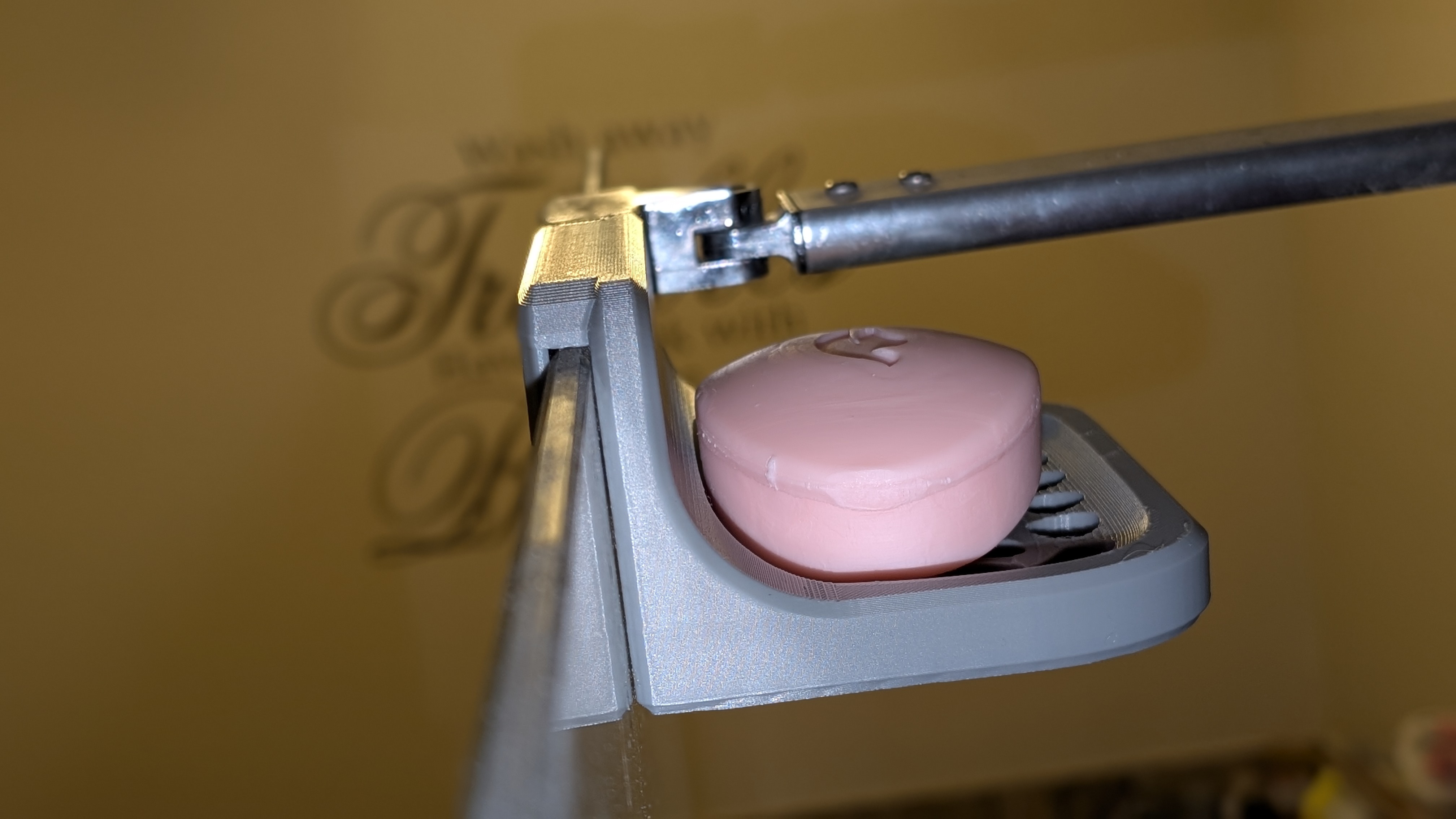 Over-glass shower soap dish 3D model thumbnail