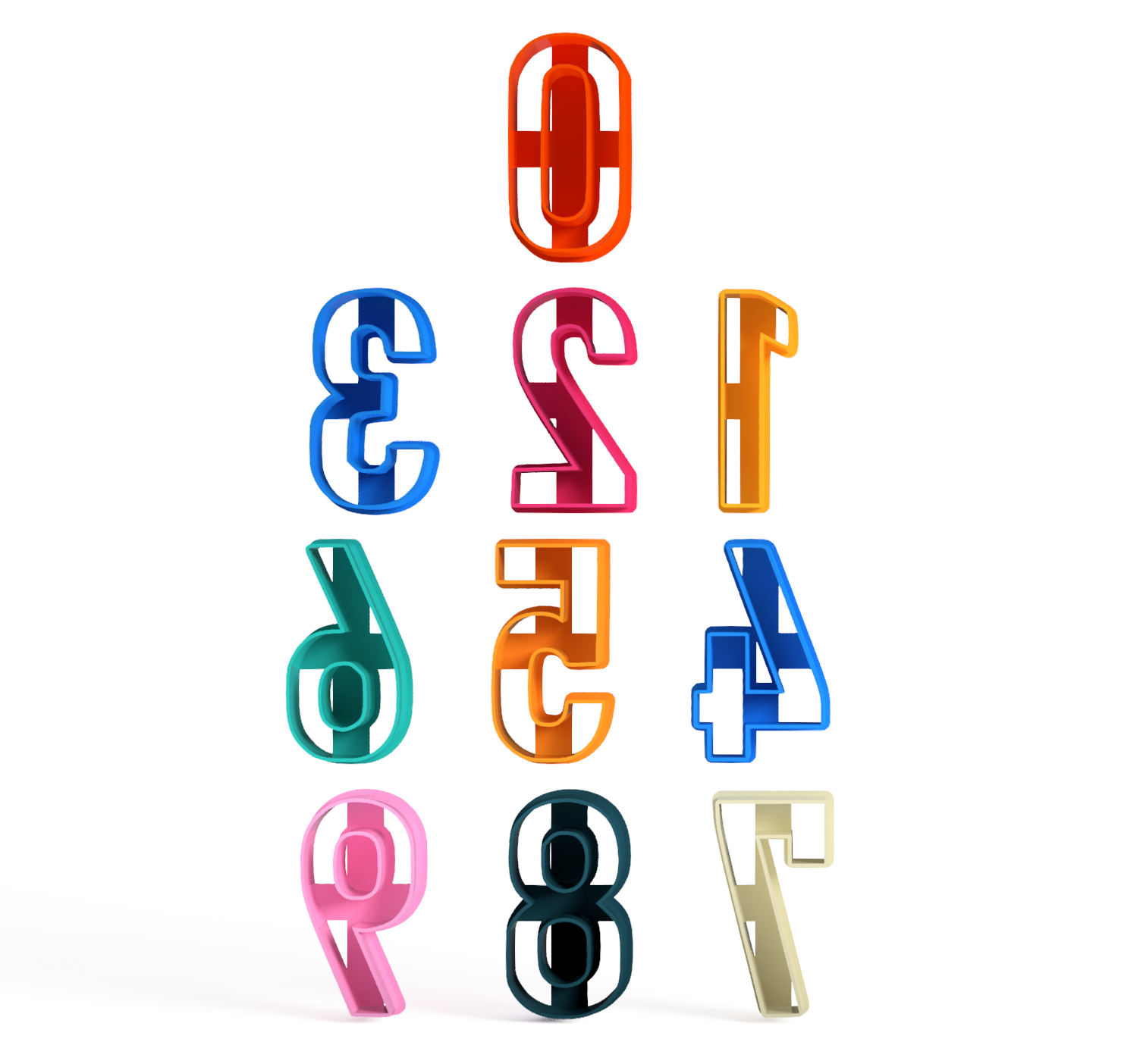 Cookie cutters Numbers (Set 2)