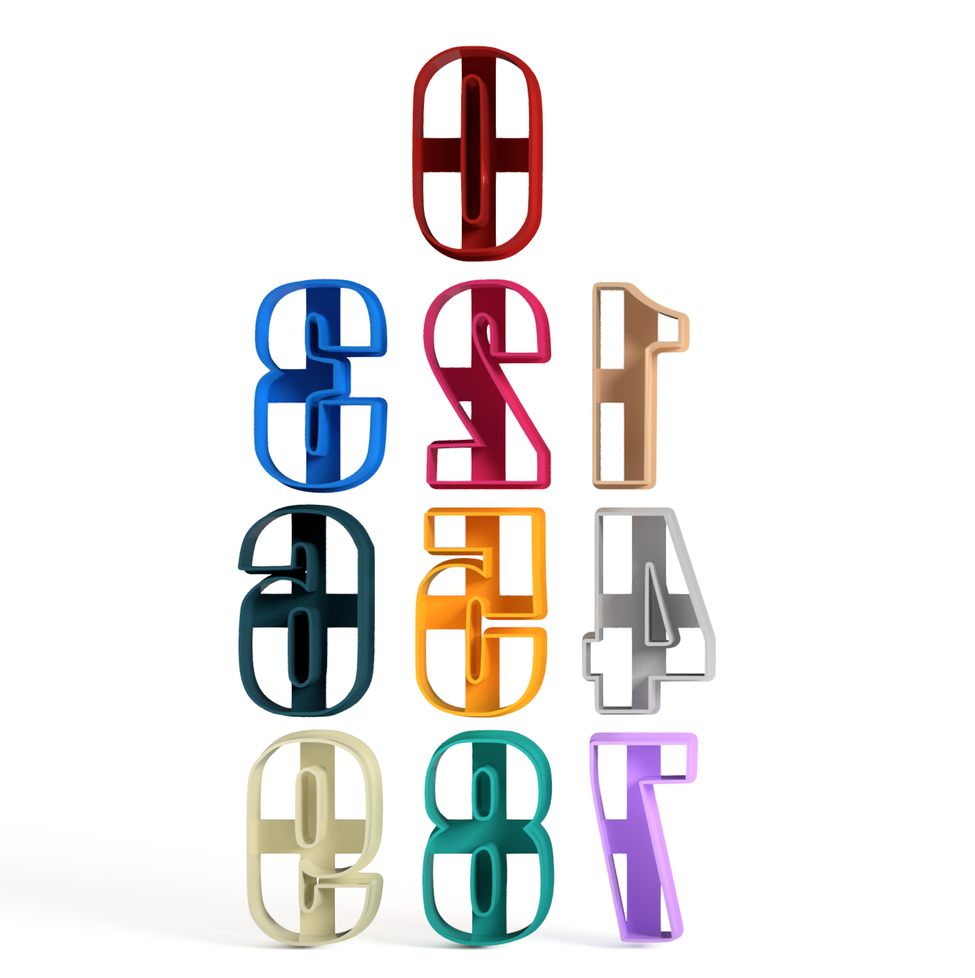 Cookie cutters Numbers (Set 3)