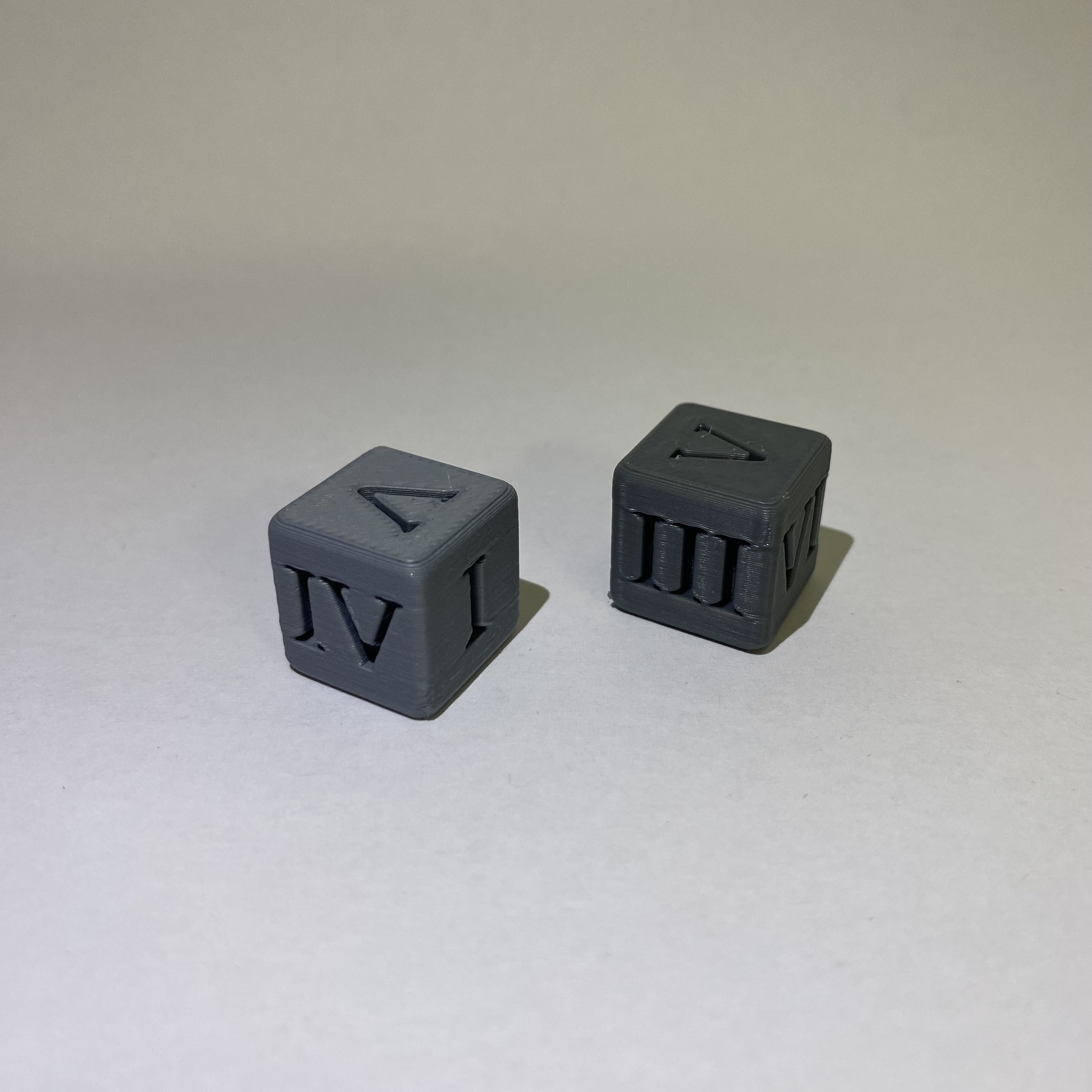 Die with Roman numerals