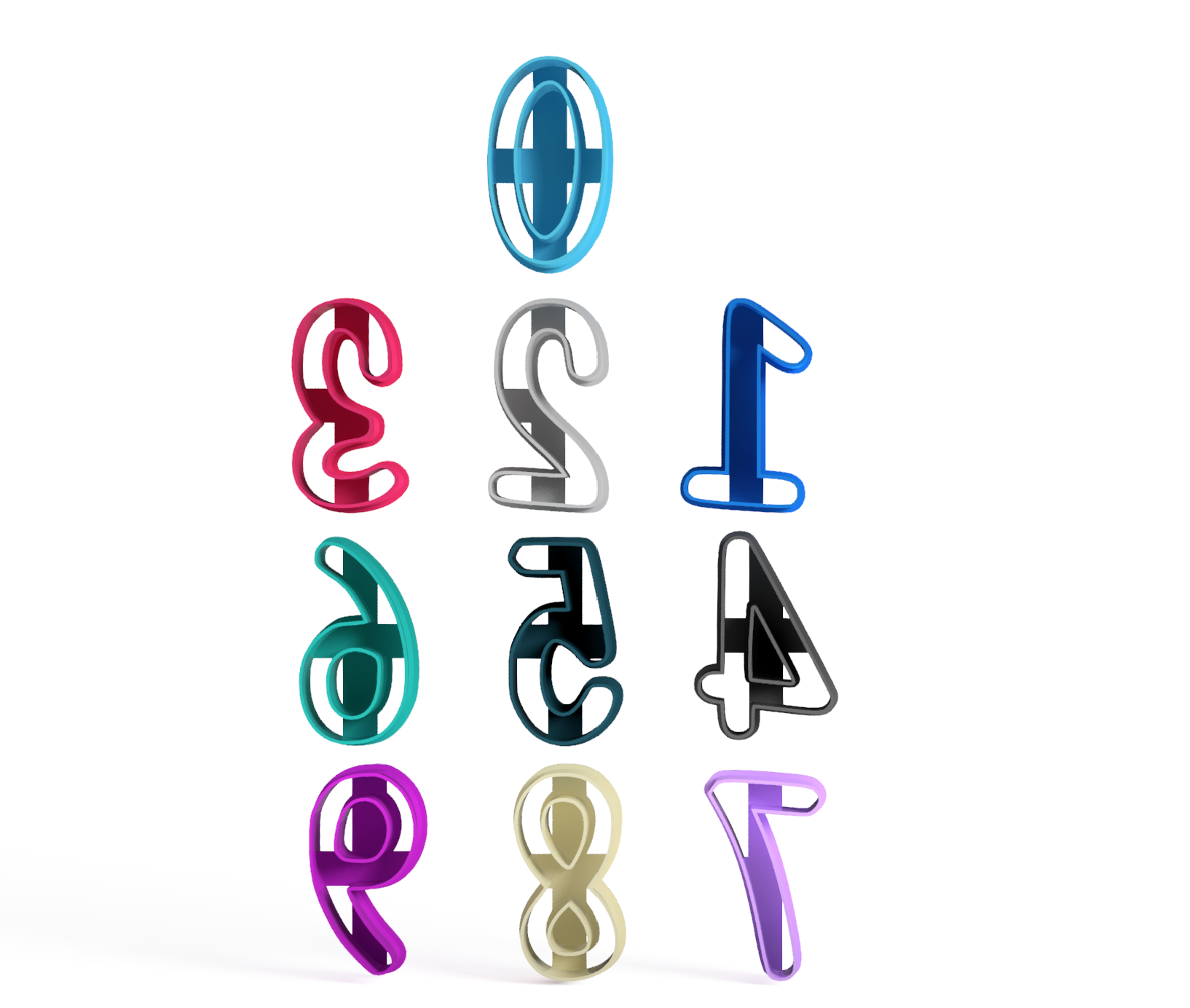 Cookie cutters Numbers (Set 4)