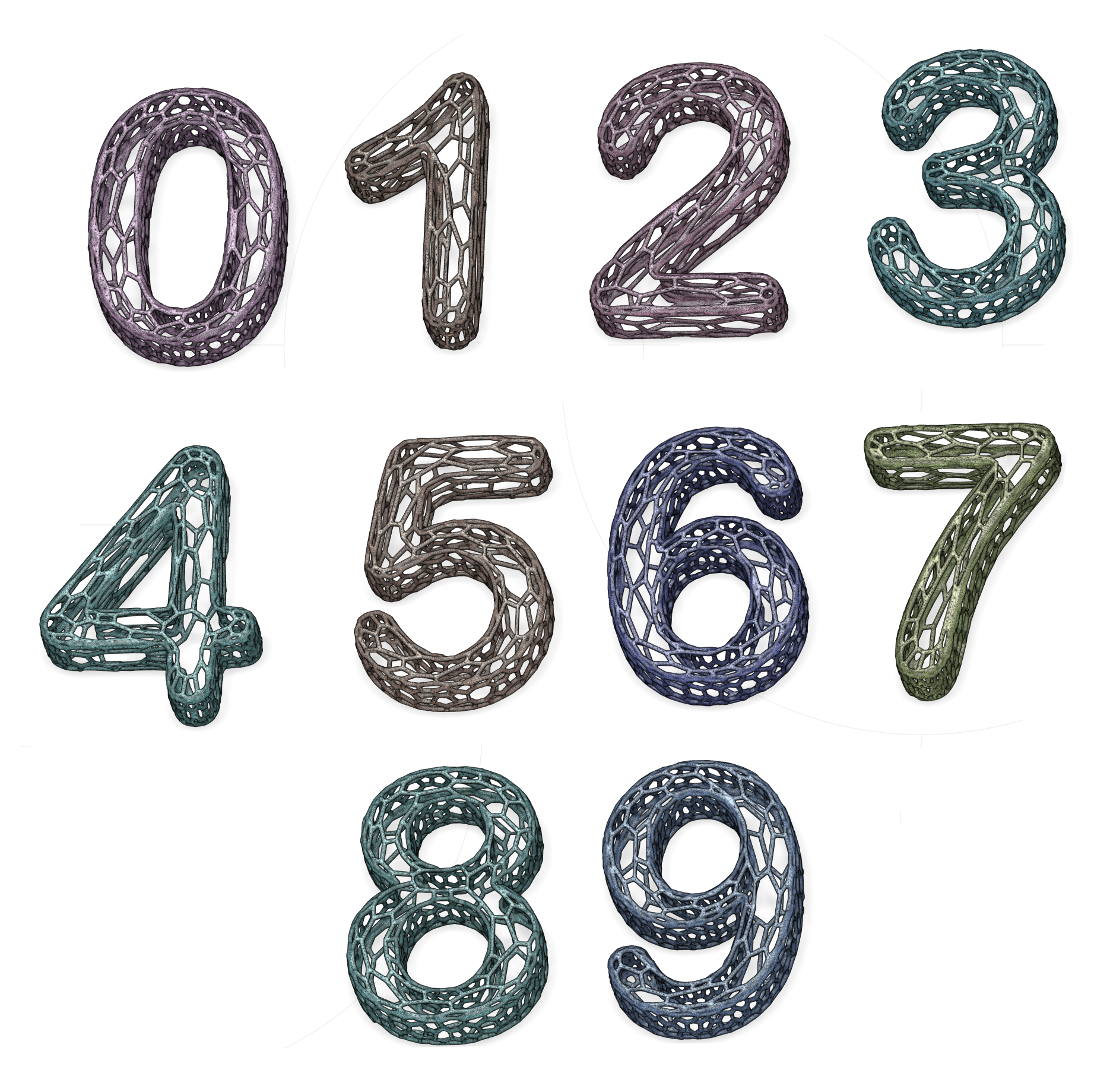 Voronoi Digits
