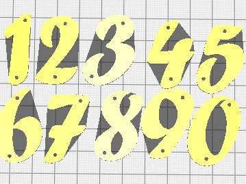 House/Mailbox numbers