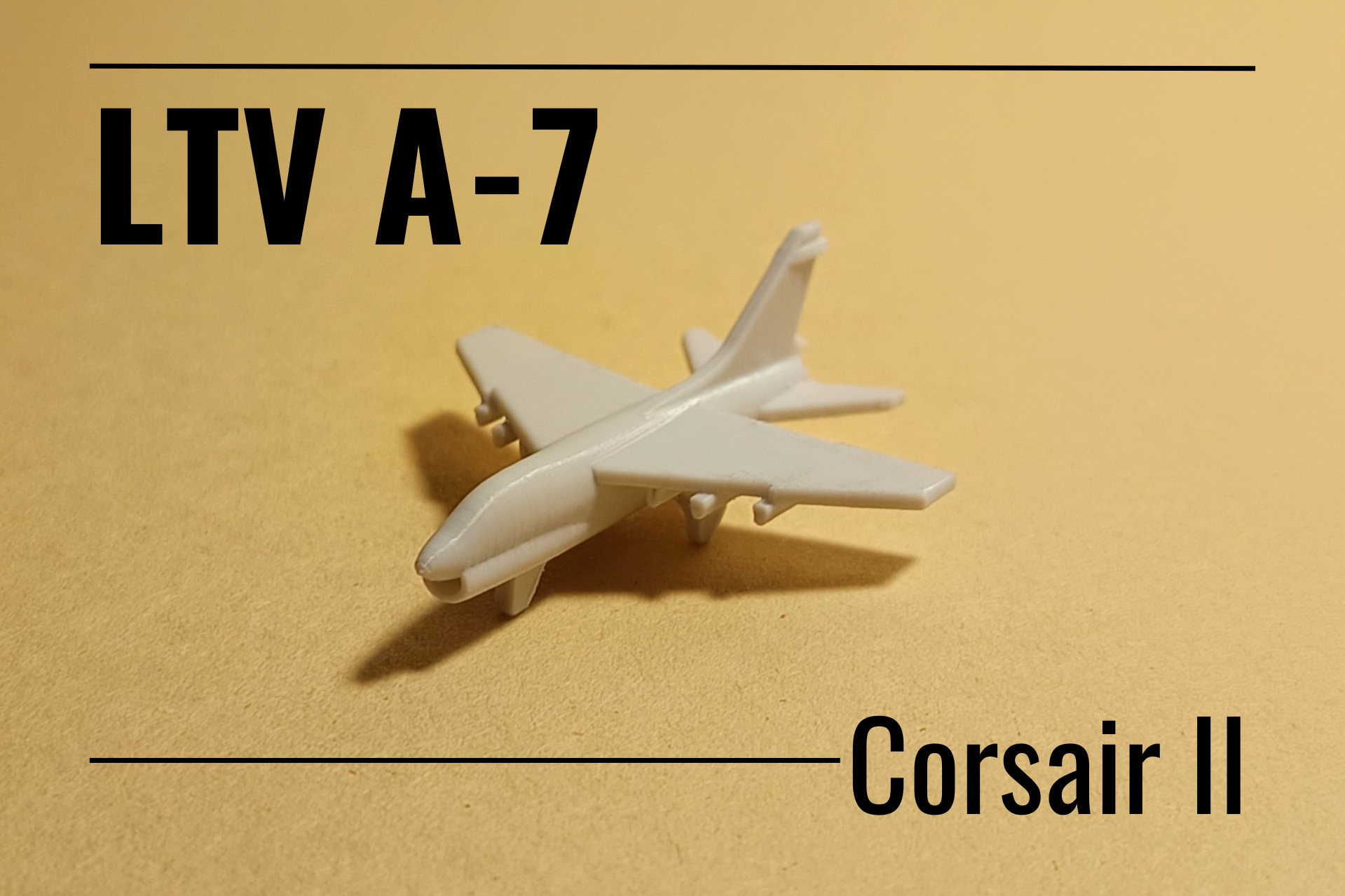 A-7 Corsair II print-in-place micro attack aircraft