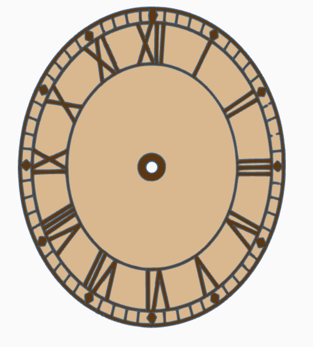 Miniatura 17 do modelo 3D Very simple clock faces (clock dials) without g-codes