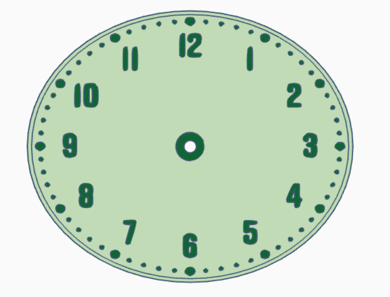 Miniatura 23 do modelo 3D Very simple clock faces (clock dials) without g-codes