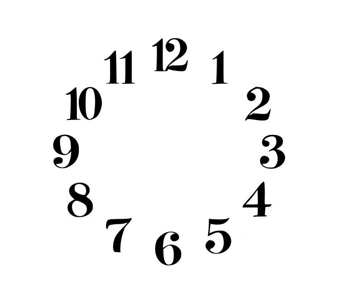 Miniatura 41 do modelo 3D Very simple clock faces (clock dials) without g-codes