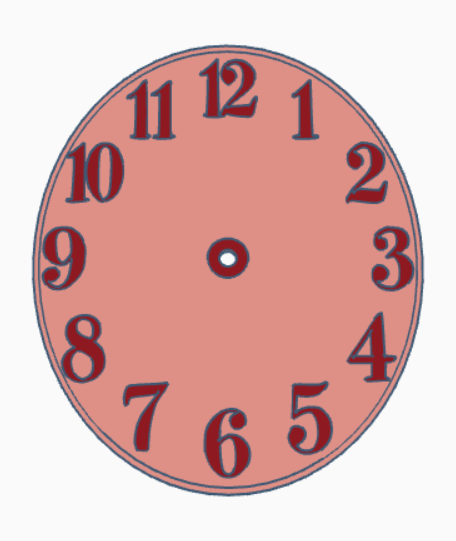 Miniatura 43 do modelo 3D Very simple clock faces (clock dials) without g-codes