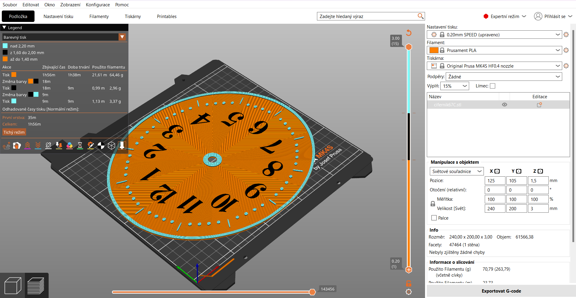 Miniatura 44 do modelo 3D Very simple clock faces (clock dials) without g-codes