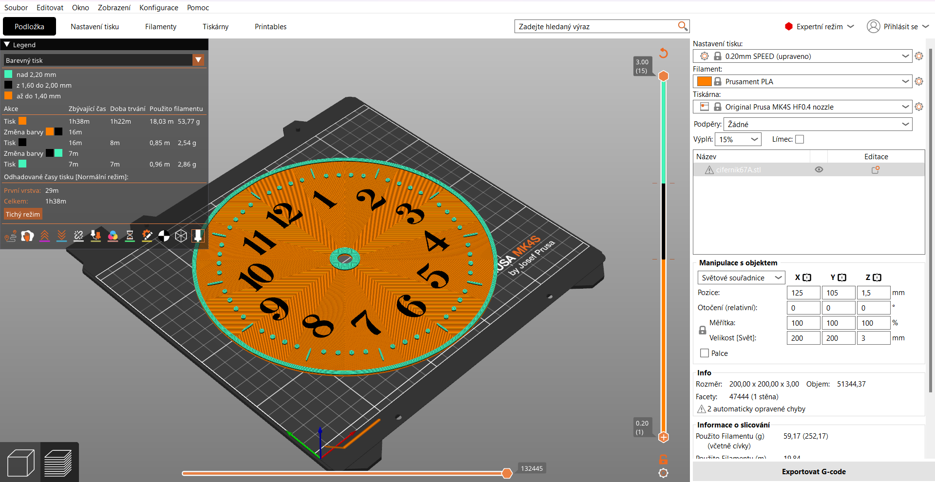 Miniatura 45 do modelo 3D Very simple clock faces (clock dials) without g-codes