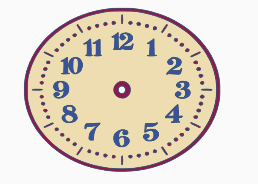 Miniatura 46 do modelo 3D Very simple clock faces (clock dials) without g-codes