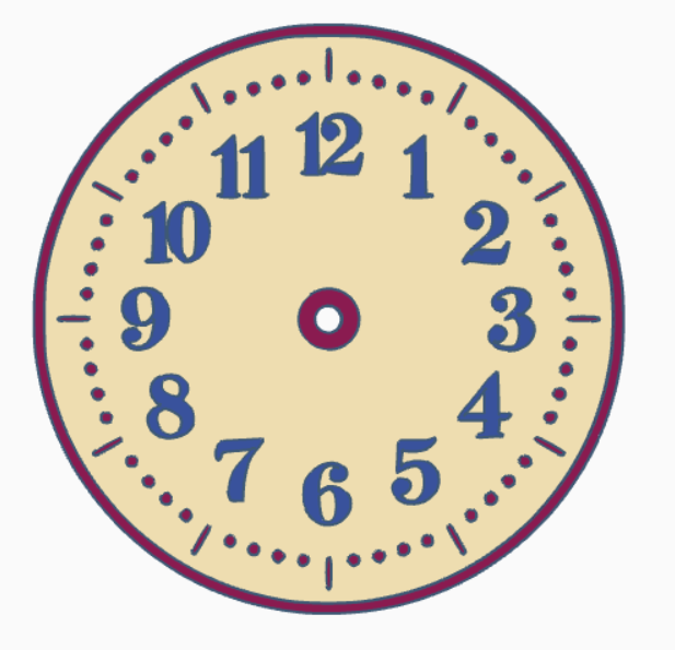 Miniatura 47 do modelo 3D Very simple clock faces (clock dials) without g-codes