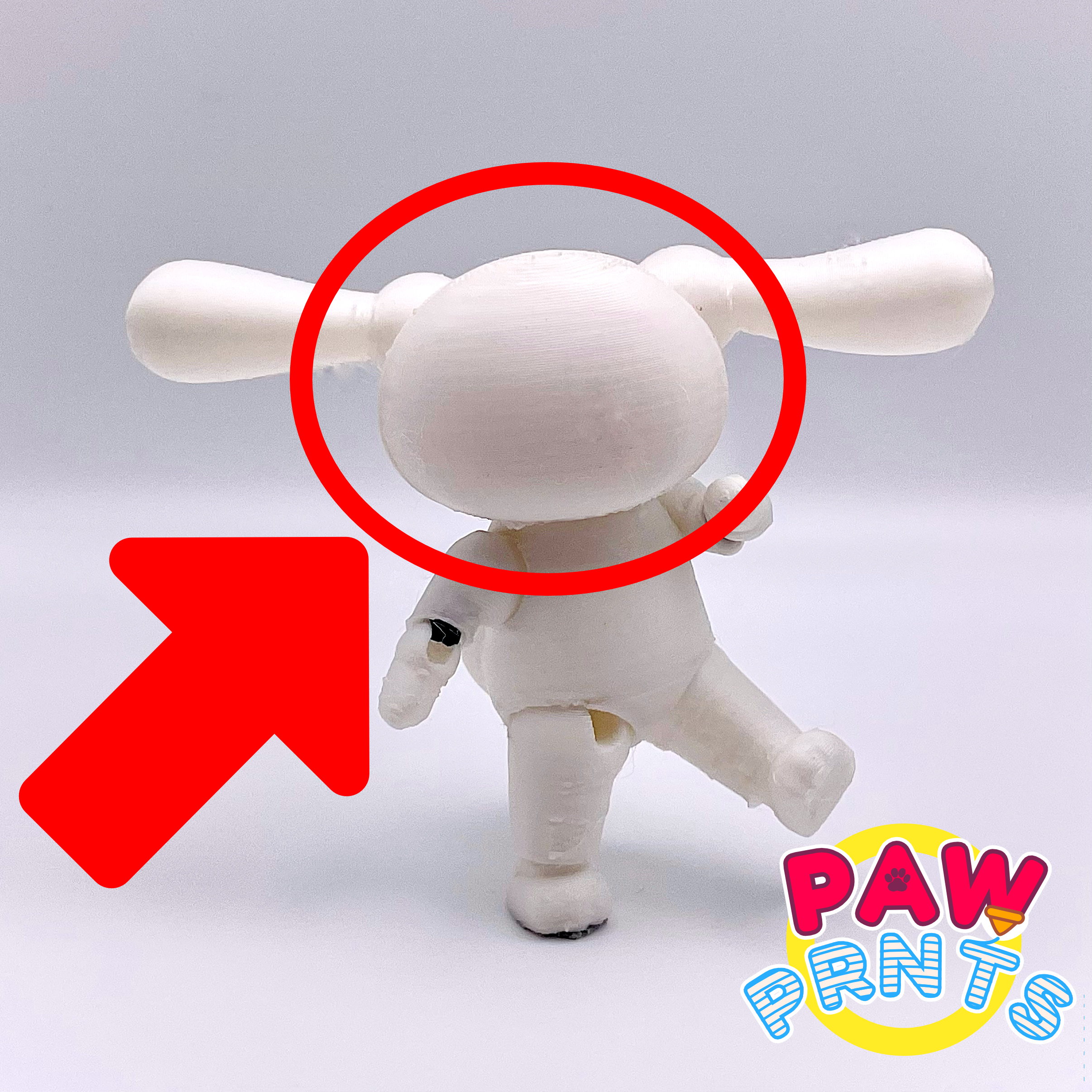 BJD DOLL Articulated Floppy Ear Puppy Bunny Dog Rabbit Doll HEAD, Sanrio Inspired (HEAD ONLY)