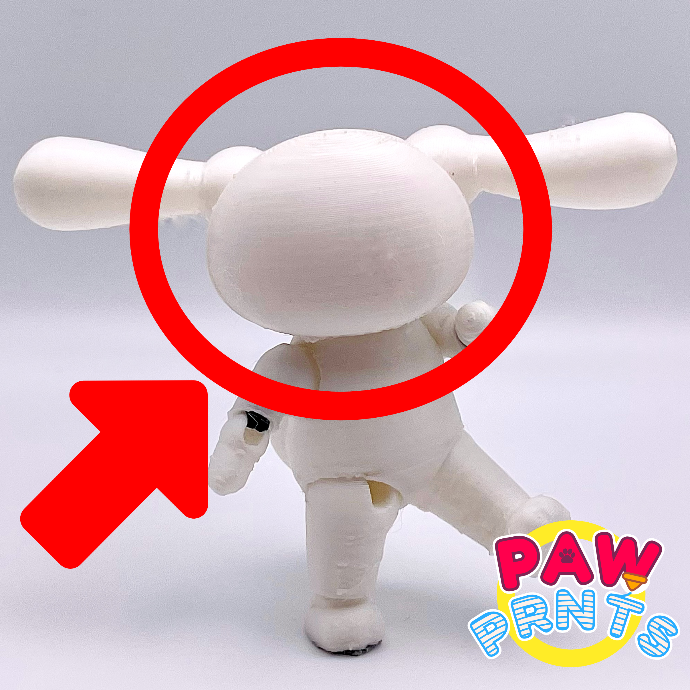 BJD DOLL Articulated Floppy Ear Puppy Bunny Dog Rabbit Doll HEAD, Sanrio Inspired (HEAD ONLY) — miniatura 2