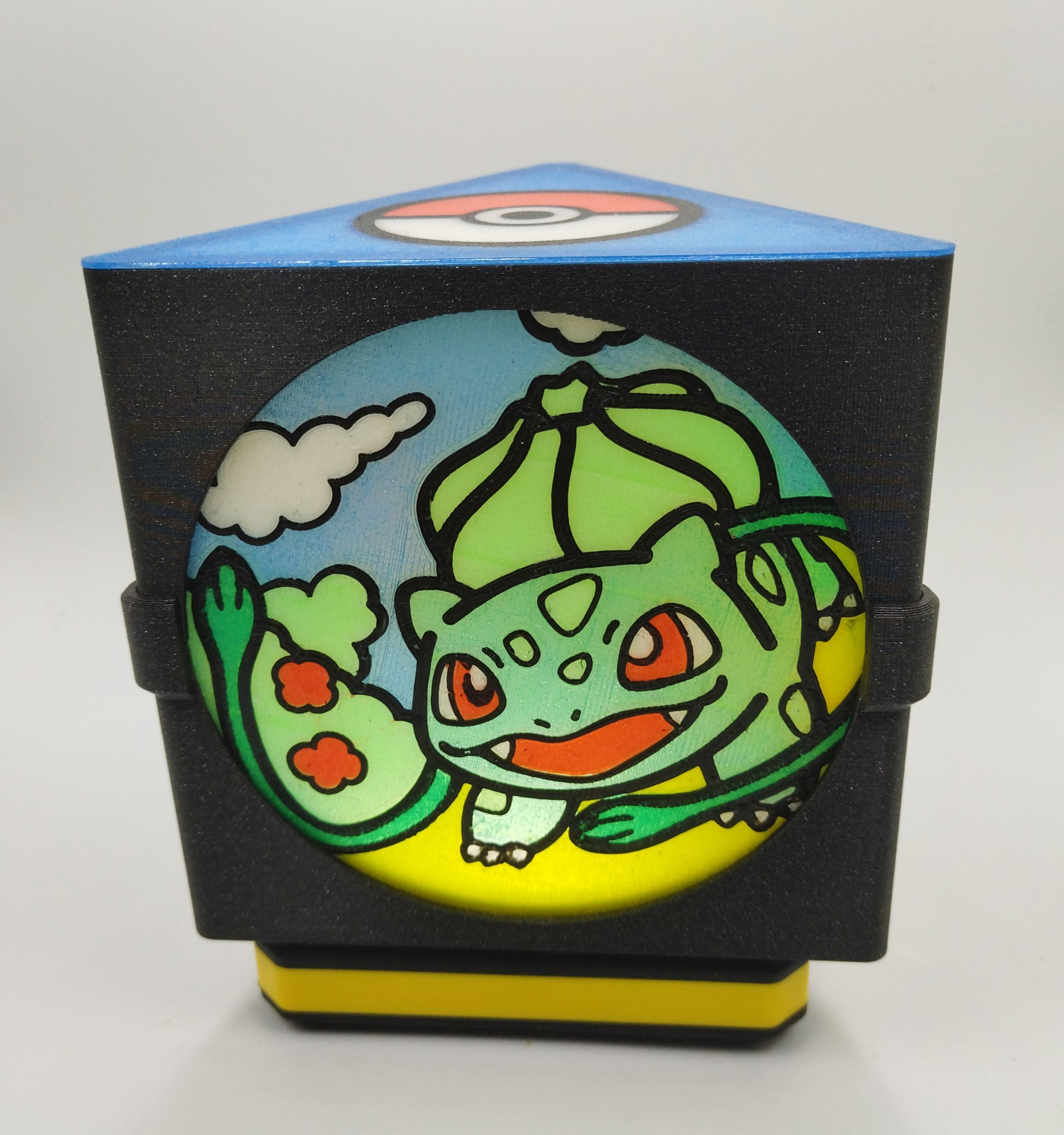 Bulbasaur Plate for Stained Glass Like Lamp