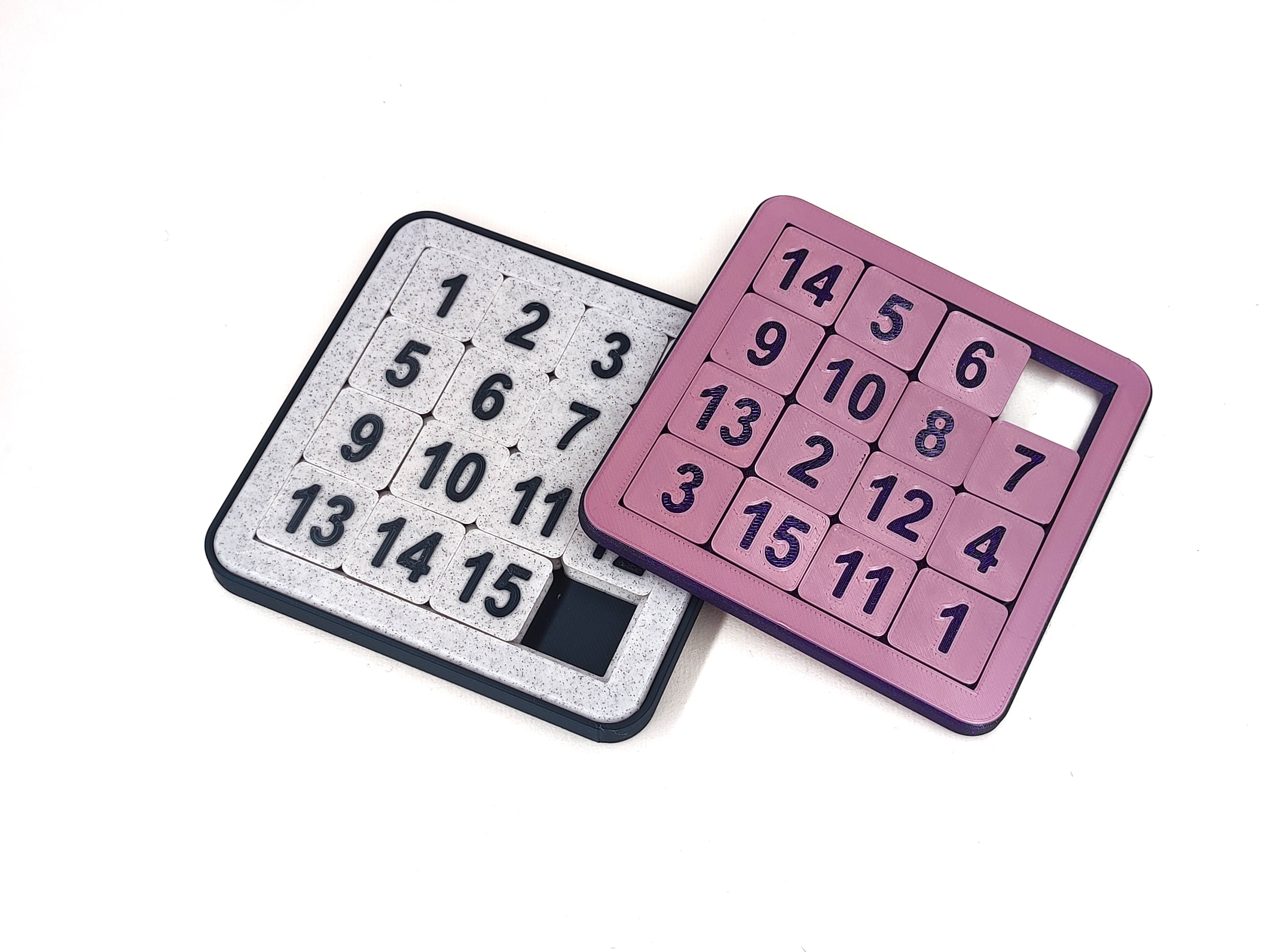 Print in Place Double Sided 15 Puzzle