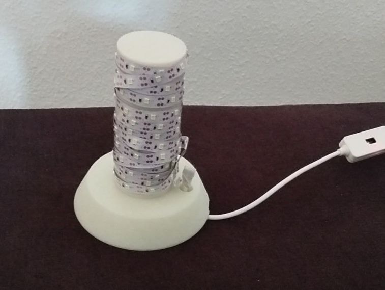 Soporte tira led para lampara