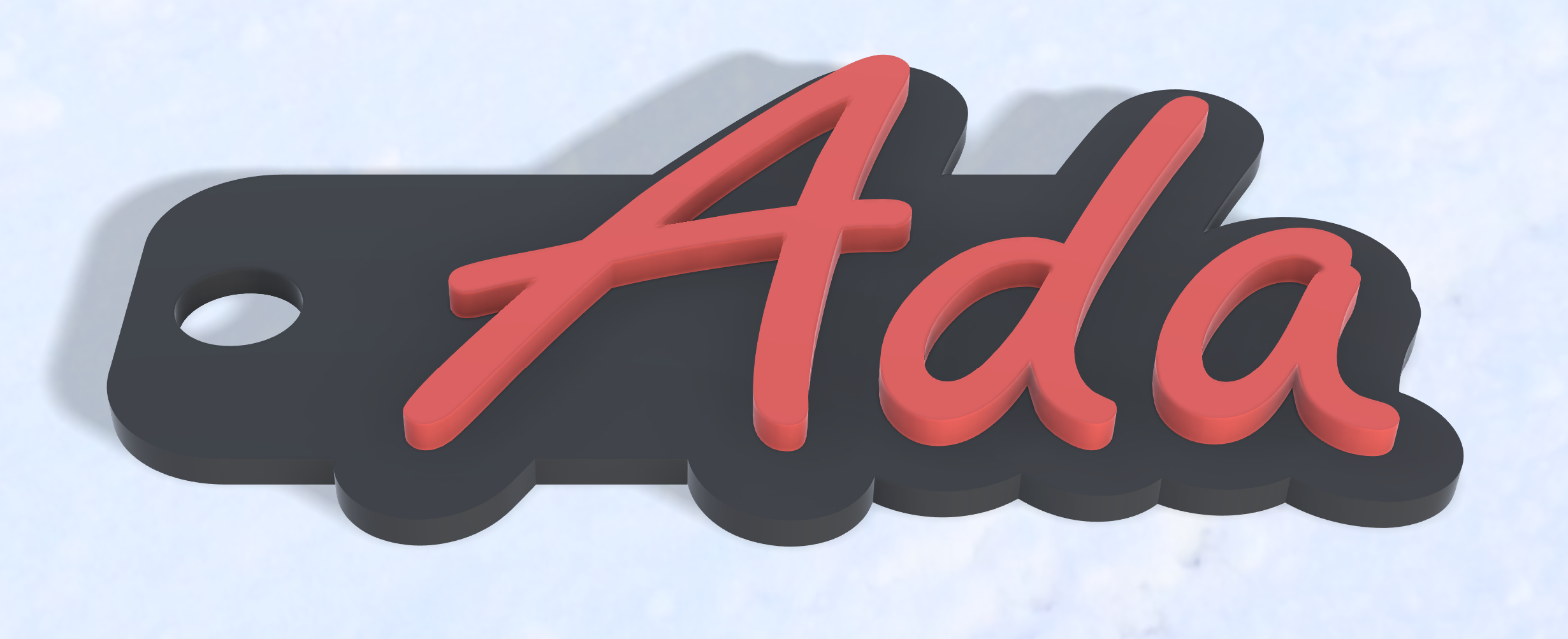 Ada key chain name tag