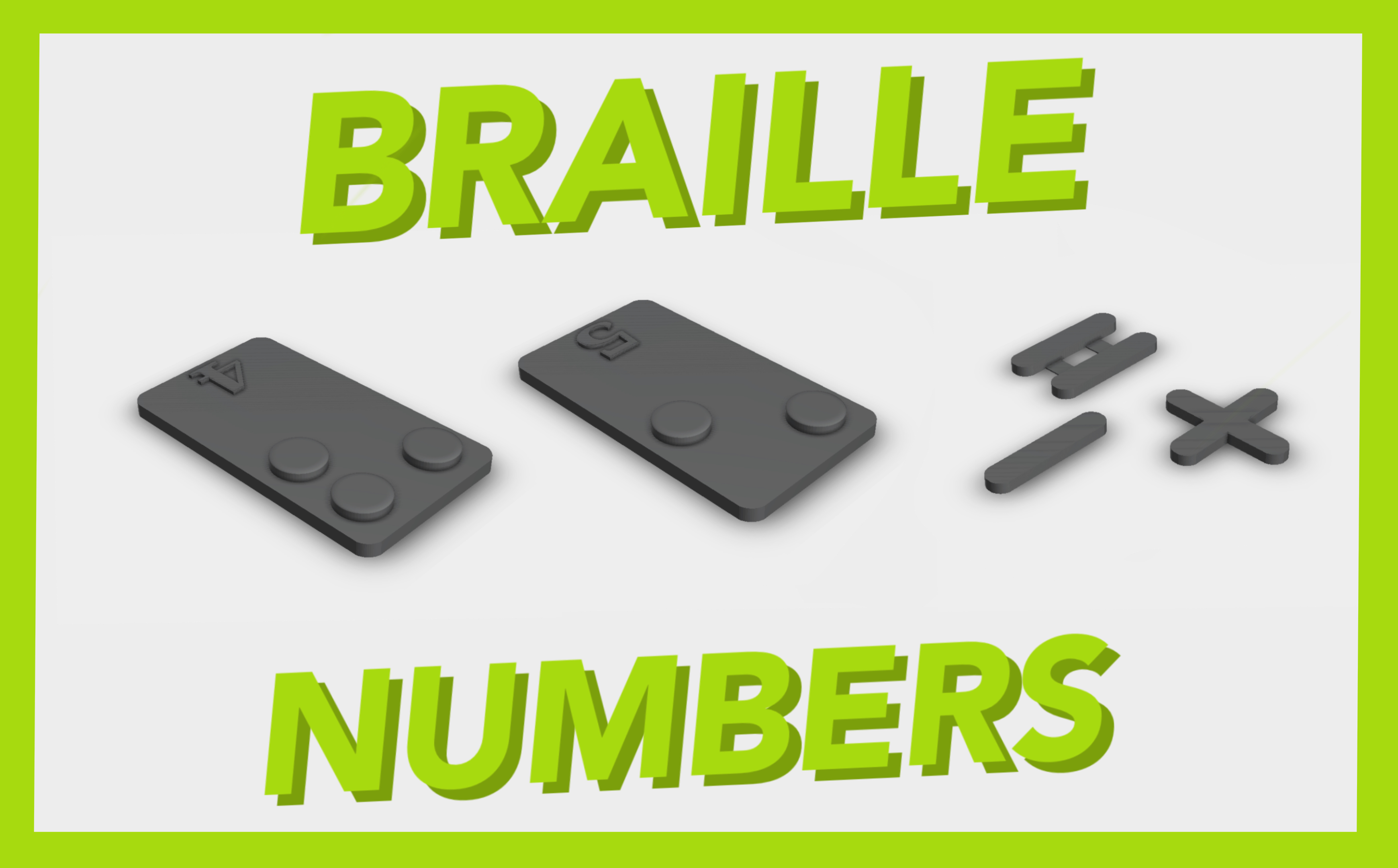 Braille numbers / Čísla Braillovo písmo