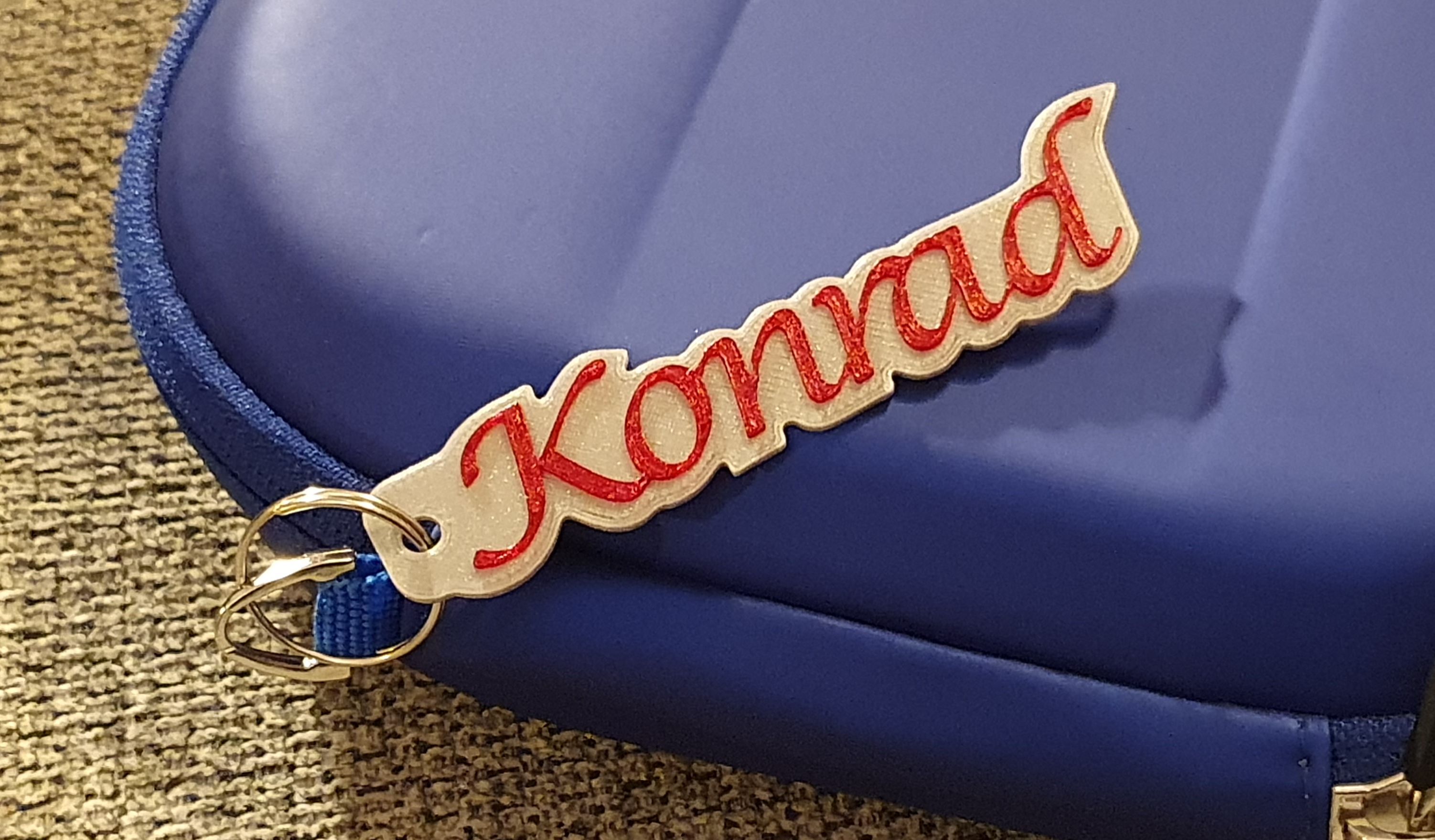 Konrad key chain name tag