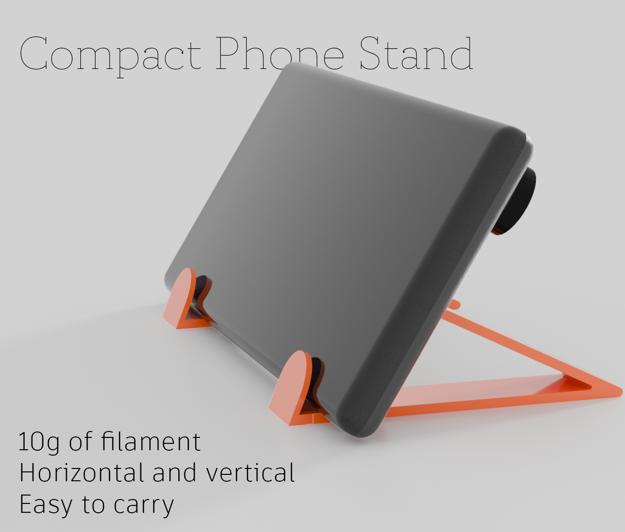 Phone stand - Sleek, Small, Lightweight