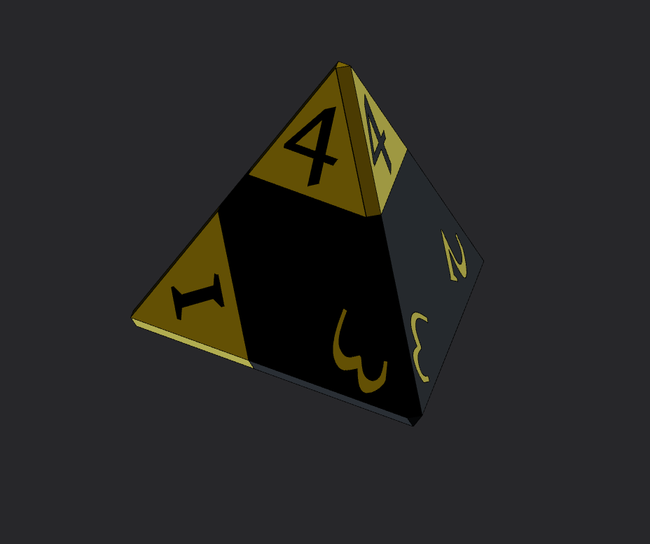 4D 50% Chance Dice For the Royal Game of UR