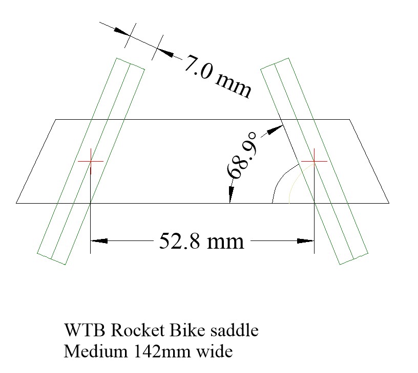 WTB Rocket Bike Saddle mount for Garmin Varia test piece