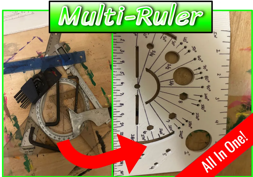 ANY USE Multi-Ruler by Tasp3D | Download free STL model | Printables.com