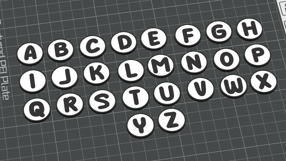 Einkaufschips Alphabet A-Z