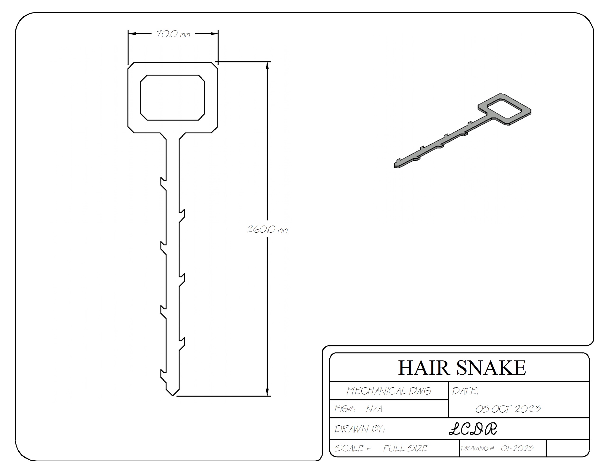 Hair Drain Snake