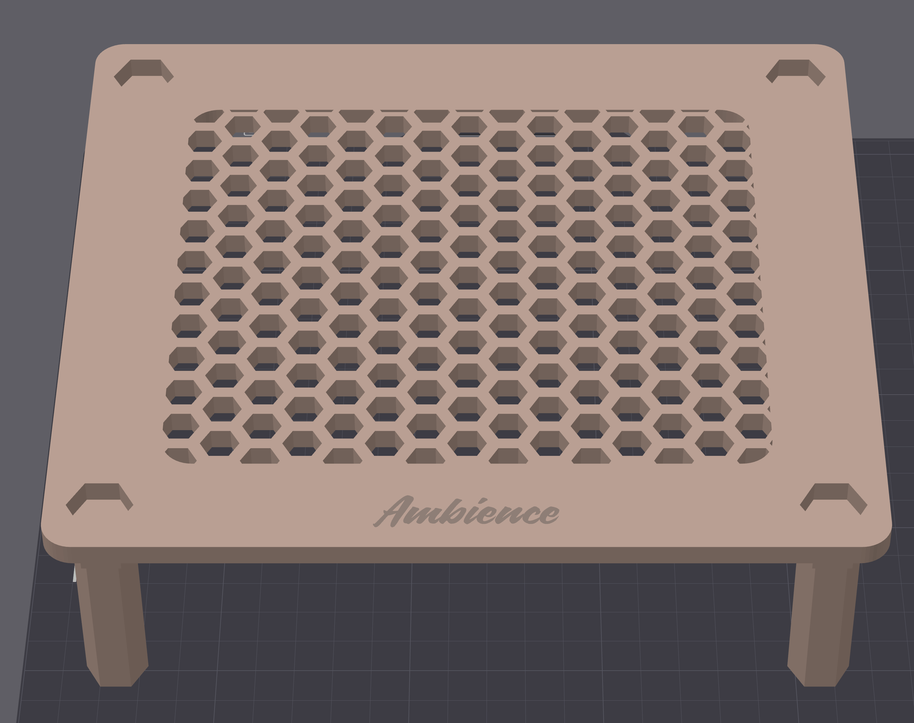 Stackable Table with Hexagonal Pattern