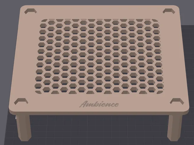 Stackable Table with Hexagonal Pattern