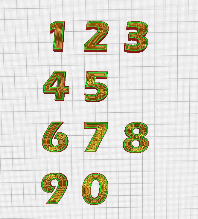 Numbers from 0 to 9 by Daweed2114 Download free STL model