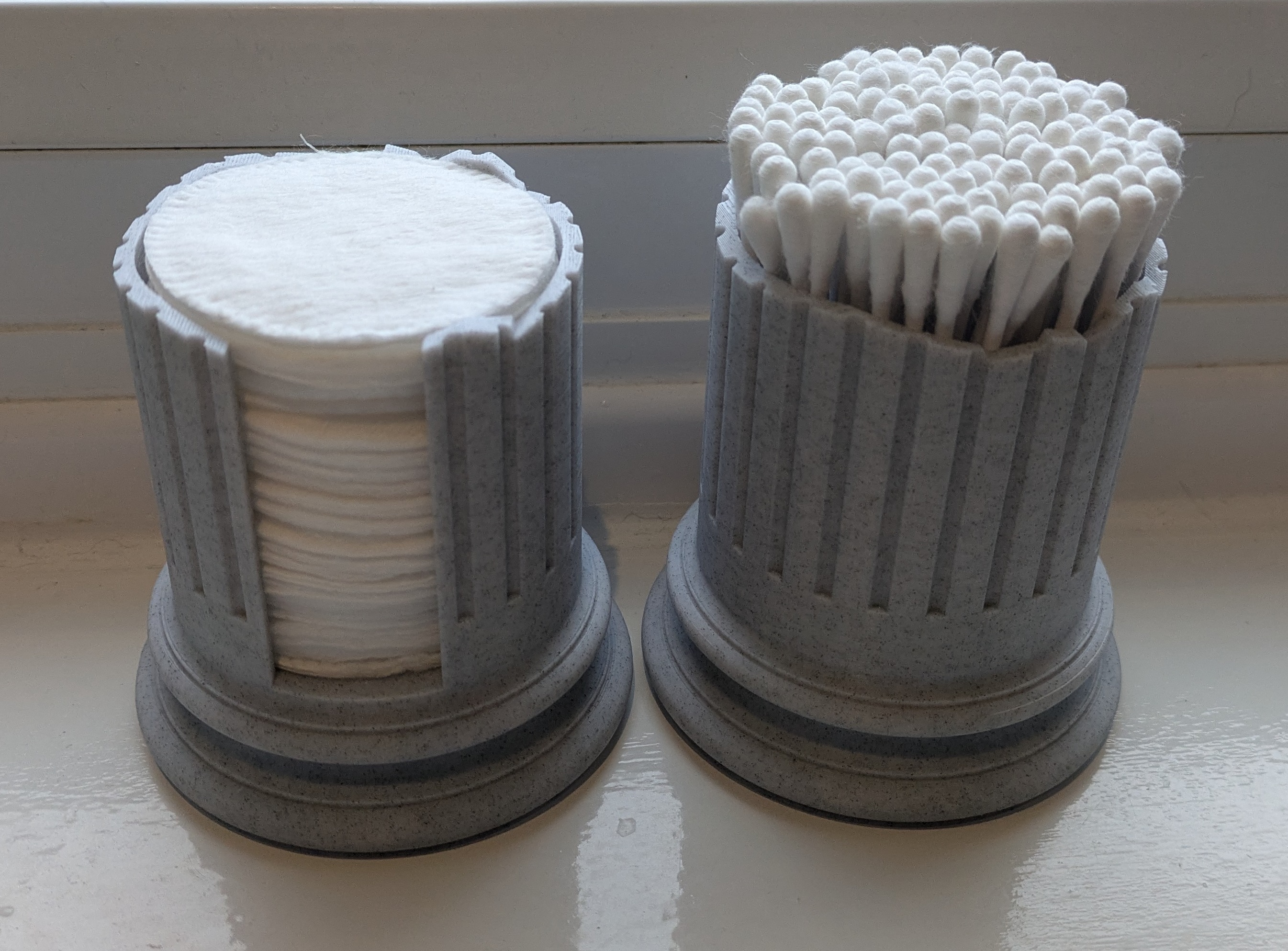 Ancient Column For Cotton Pads & Cotton Buds (qtips)