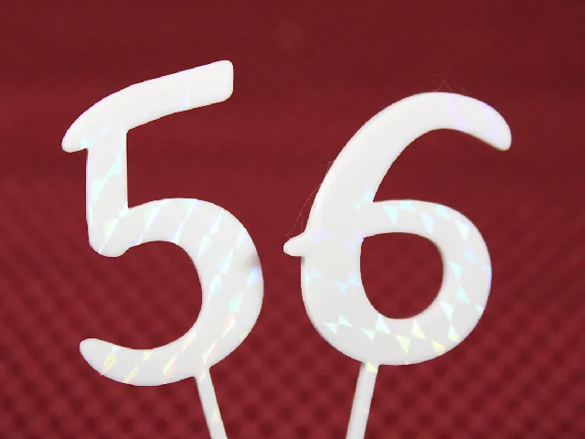 Birthday Cake Topper Numerals | Leckerli One Font Numbers