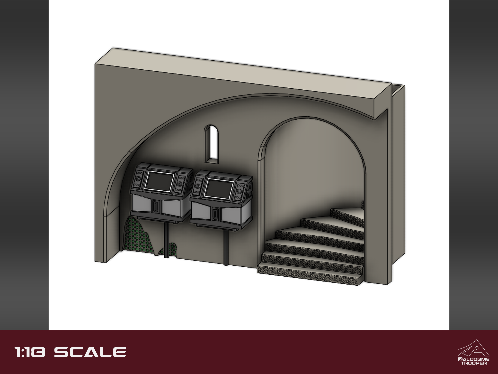 Jabba's palace entrance interior 1:18 Scale