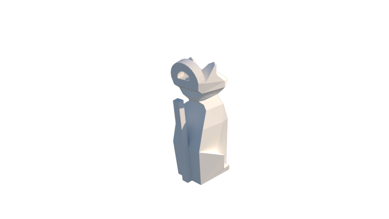 Polygonal cat ornament