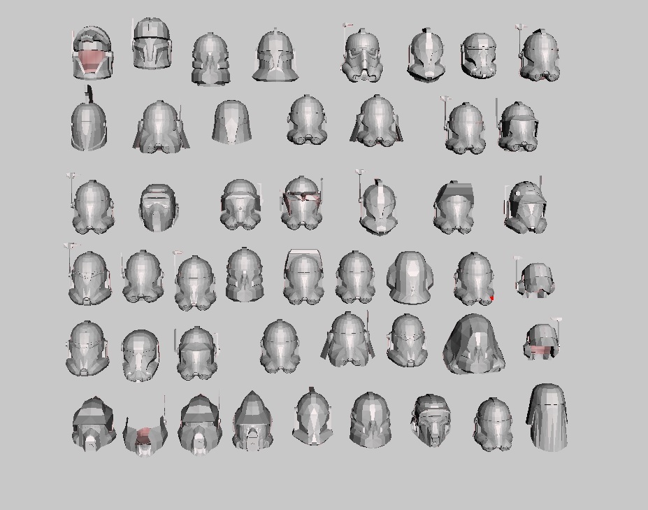 Multiple Star Wars Low Poly Helmets — miniatura 2