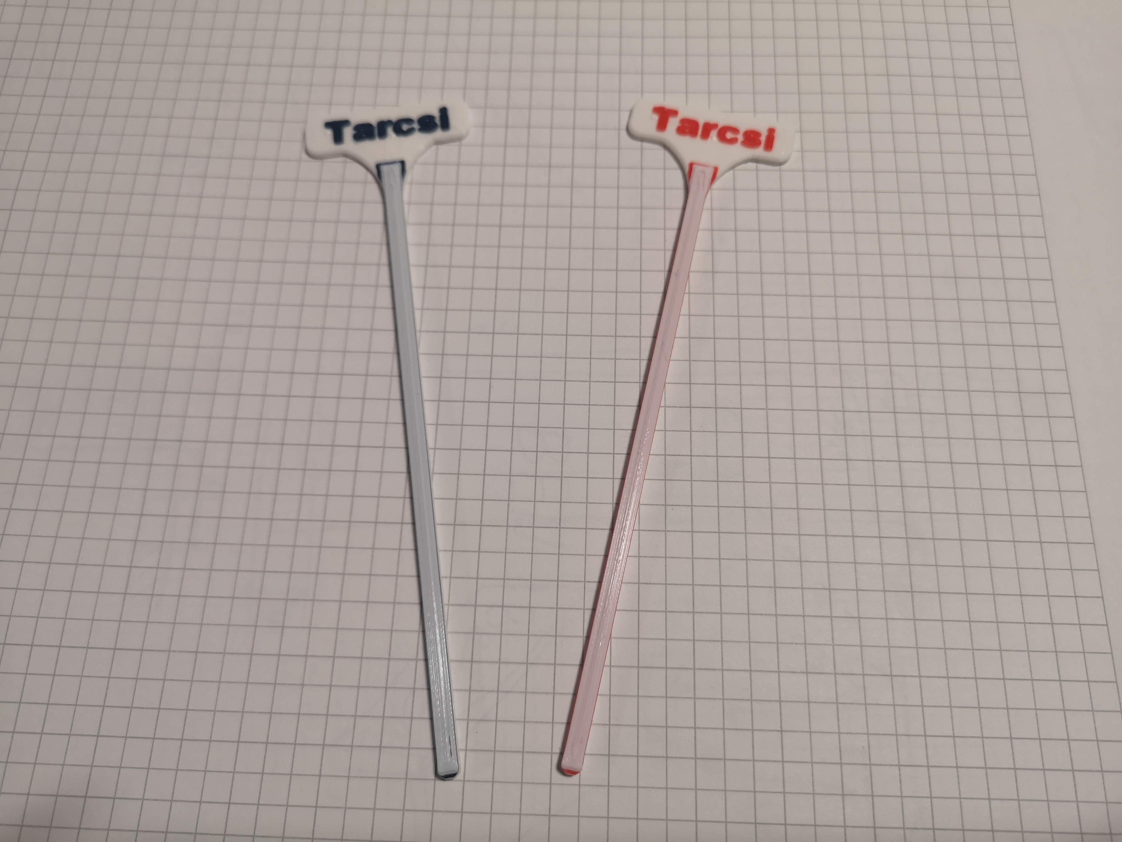 Drink stirring sticks with names