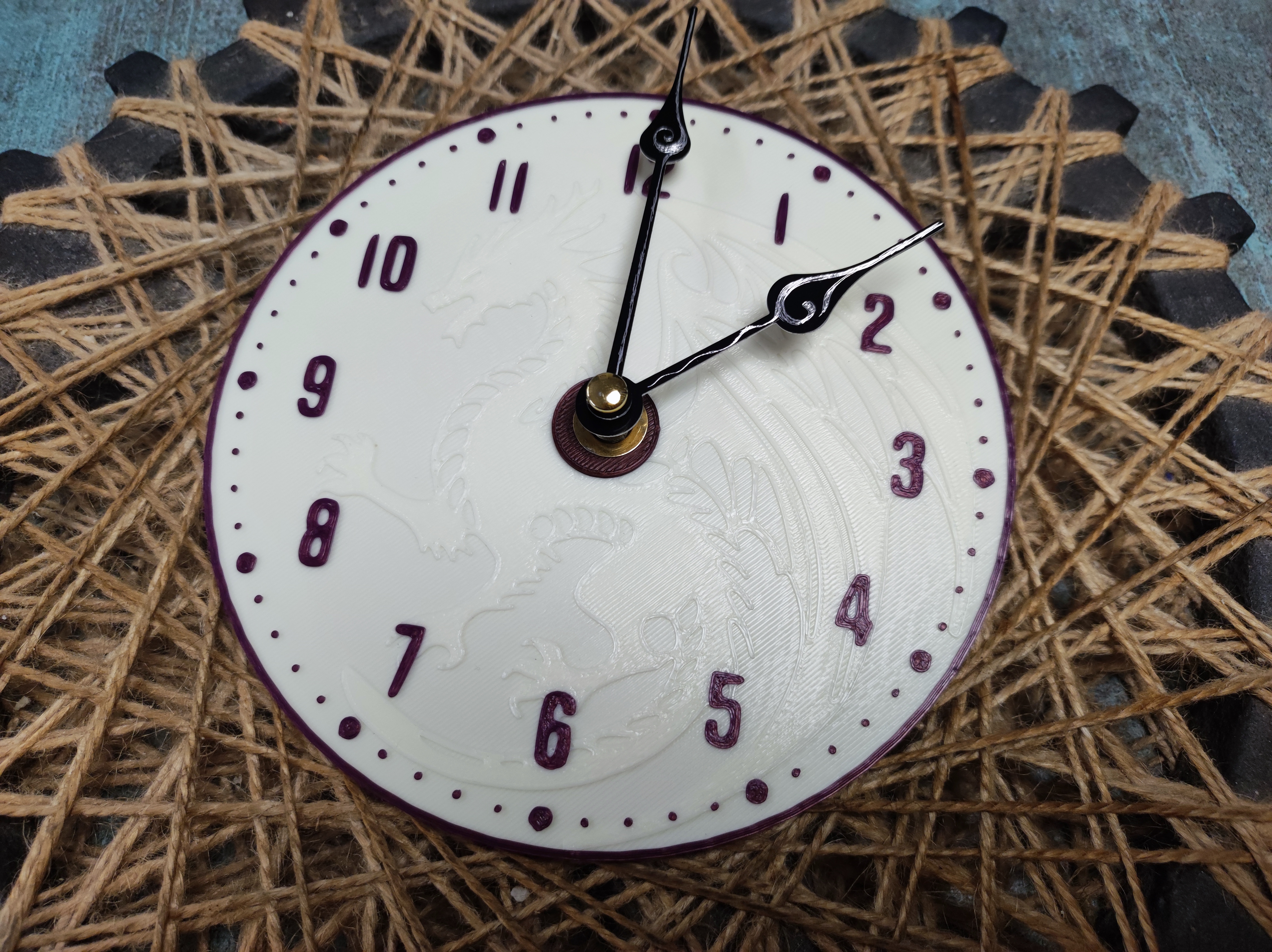 Miniatura 28 do modelo 3D Dragon clock faces (clock dials)