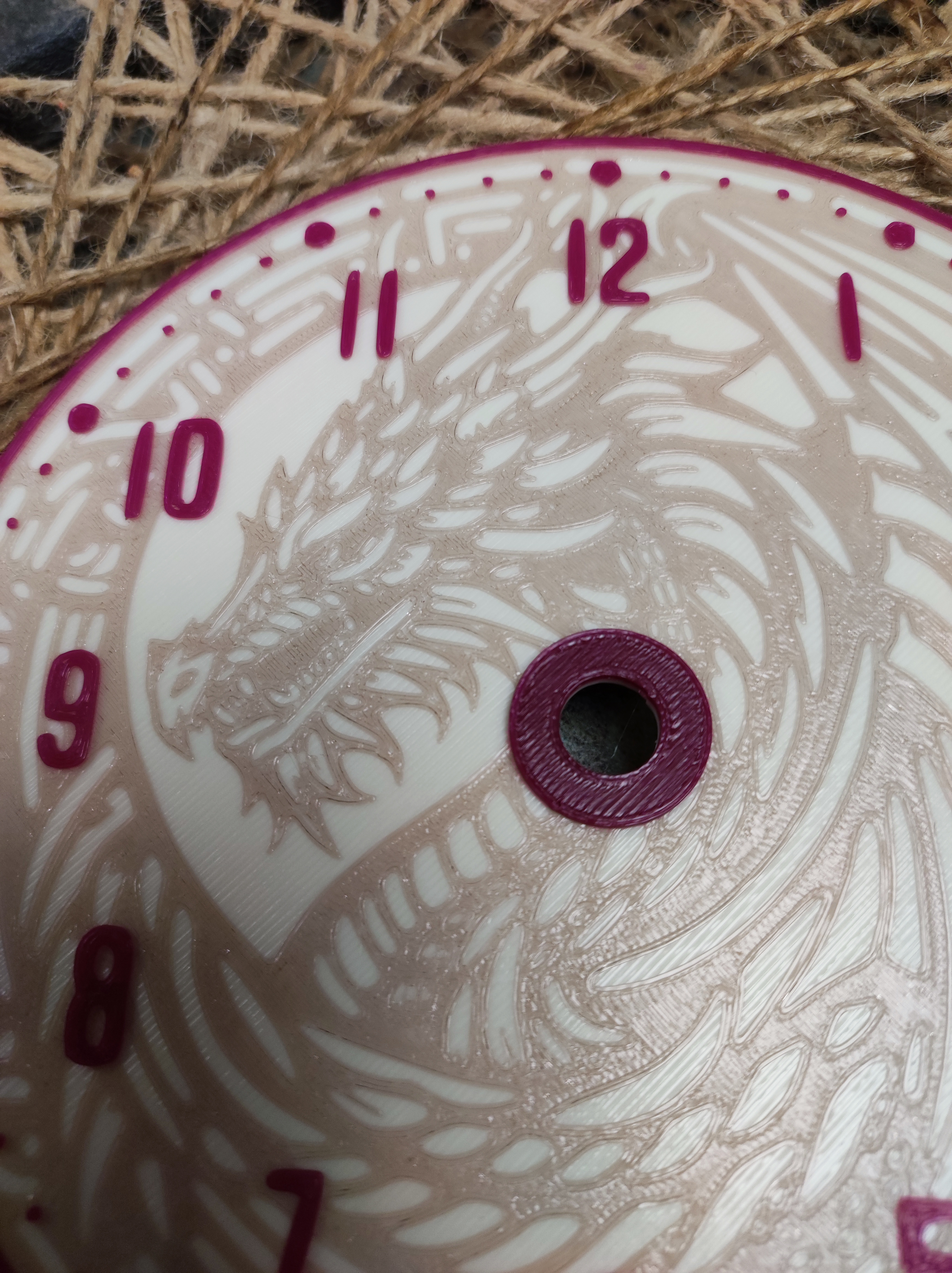 Miniatura 45 do modelo 3D Dragon clock faces (clock dials)