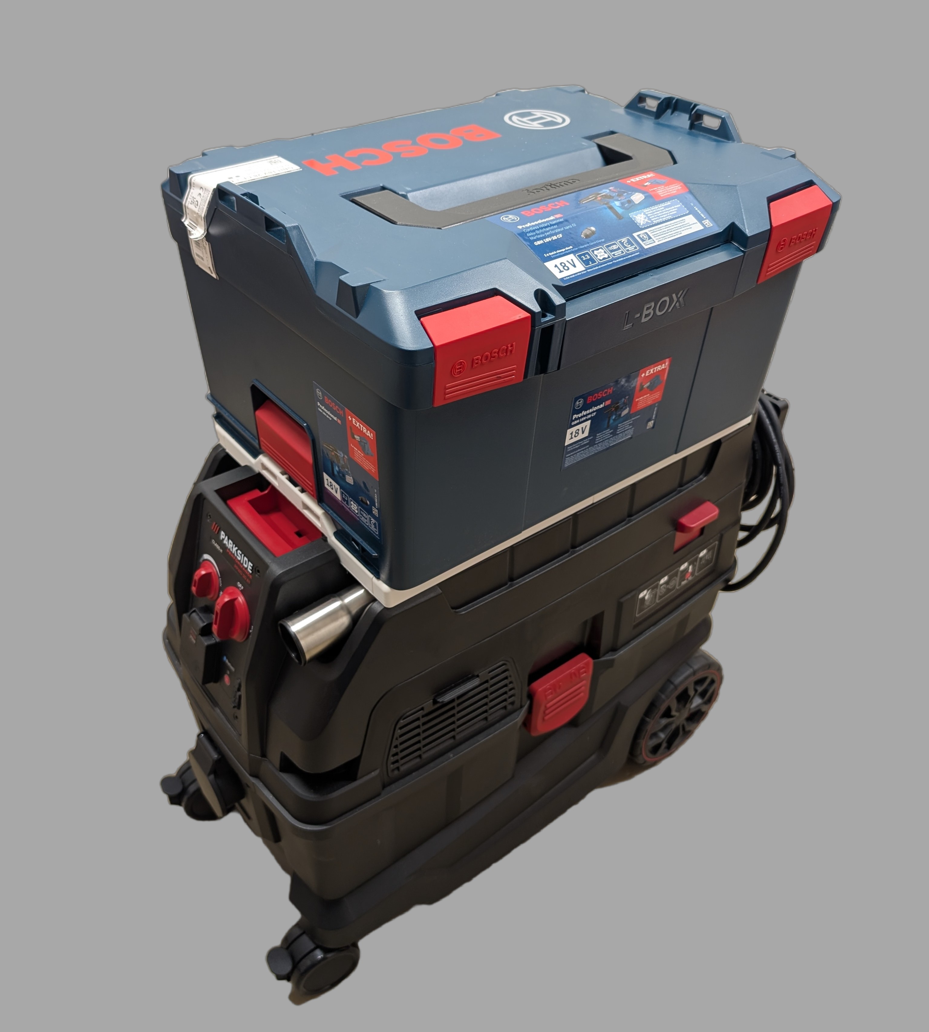Bosch L-Boxx / lboxx Adapter für Lidl Parkside Performance Werkstatt Staubsauger PPWD 30 A1/A2