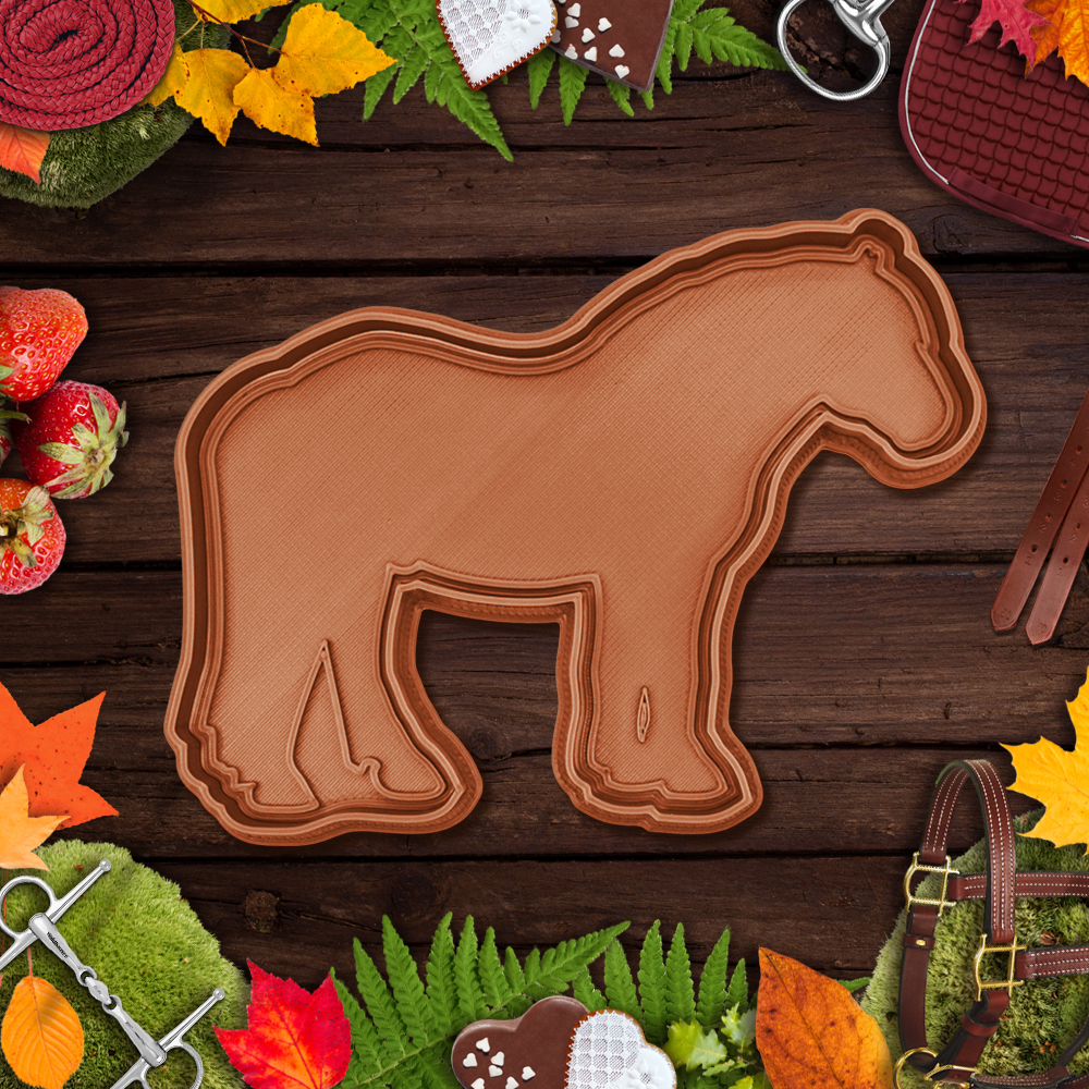 Horse pony cookie cutter / stamp