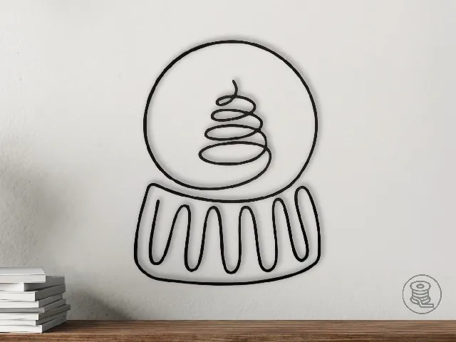 Christmas Snow Globe Wall Art