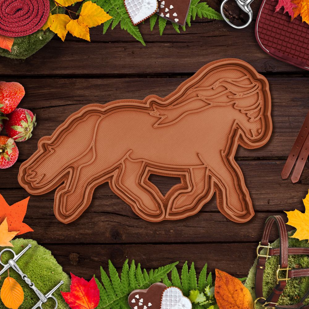 Horse Icelandic cookie cutter / stamp