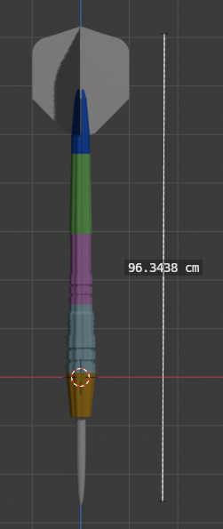 Comicly large dart