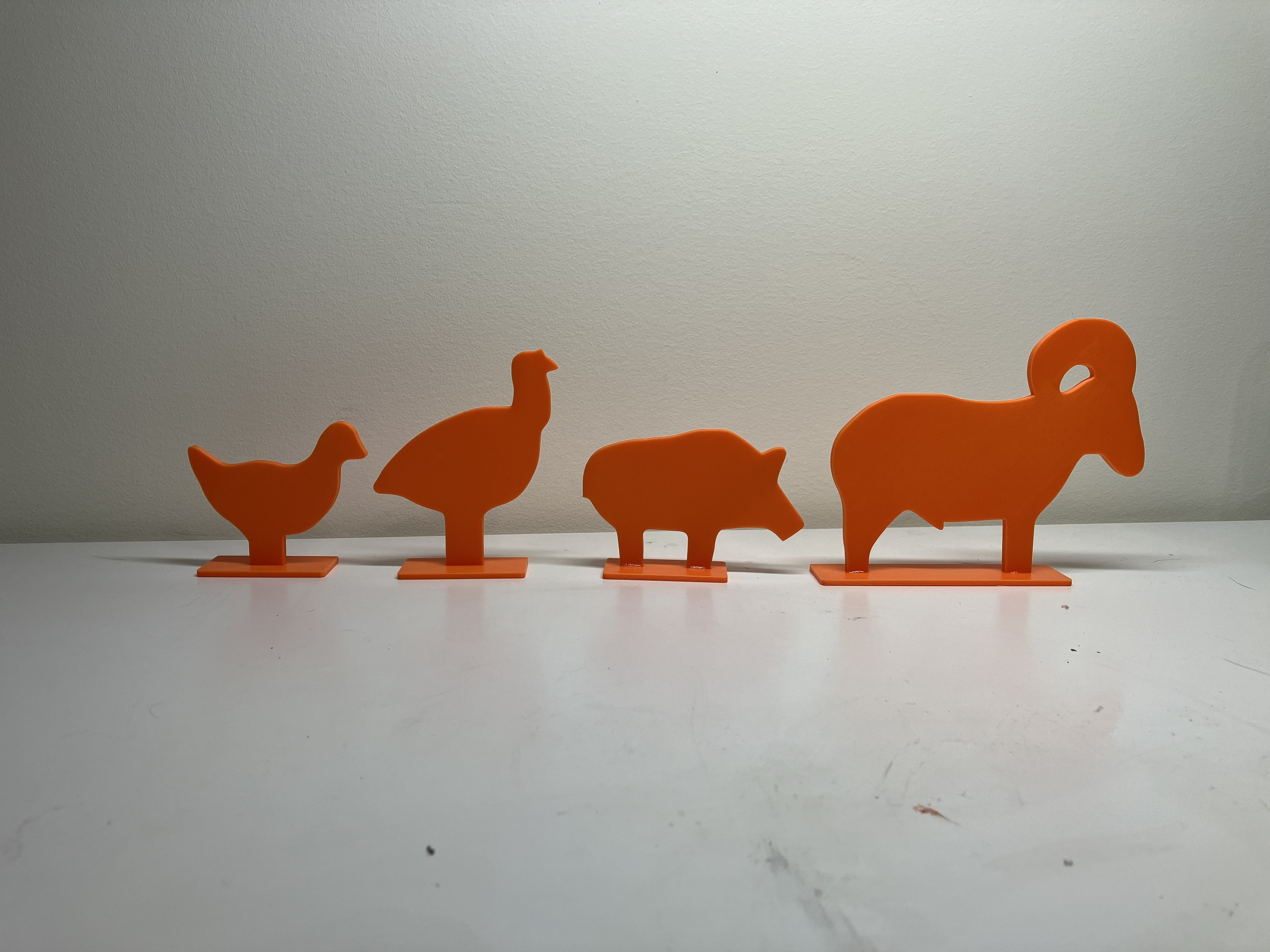 Small Animal Silhouette Knock-Down Targets