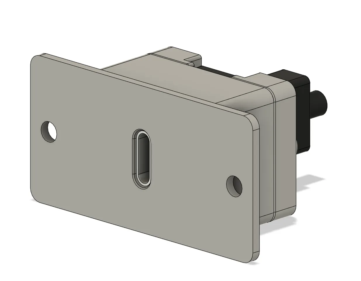 Rear panel USB-C for NCASE M1 by joelspadin | Download free STL model ...